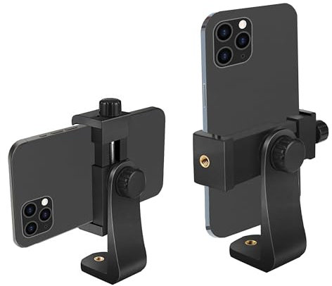 Ailun Tripod Phone Mount Holder Head Standard Screw Adapter Rotatable Digtal Camera Bracket Selfie Lens Monopod Clamp Adjustable Mount for Ring Light Camcorder,Compatible for Most Cellphones