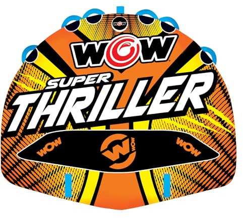 Wow Sports Thriller Towable Deck Tube - 1-3 Person - 510 lb Capacity - for Boating - Youth & Adults