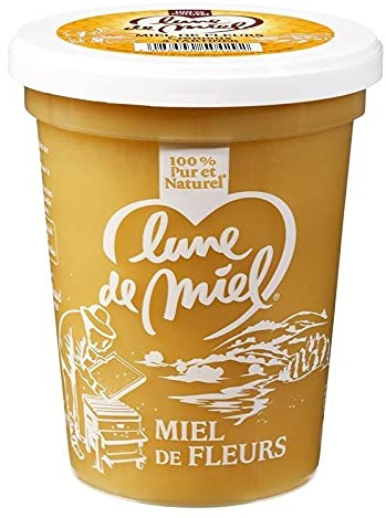Lune de Miel 100% Pur et Naturel Miel de Fleurs 500g (lot de 4)
