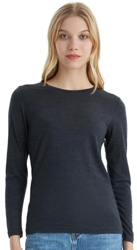 Merino Protect Suéter De Lana Merino 100% Mujer Camiseta Térmica Ropa Interior Ligera Suave Ideal para Senderismo Esquí