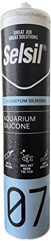 Selsil Aquarium Silicone Sealant, Clear Silicone Sealant, Non-Toxic 280ml