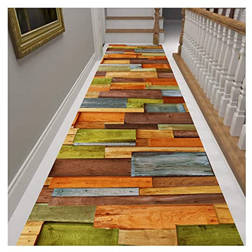 Siunwdiy Läufer Teppich Flur 50X120CM Polyester Korridor Modern rutschfest Designer, Küchenläufer TeppichLäufer Waschbar für Flur, Schlafzimmer Wohnzimmer, Breite 60/80/90/100/120cm/140cm