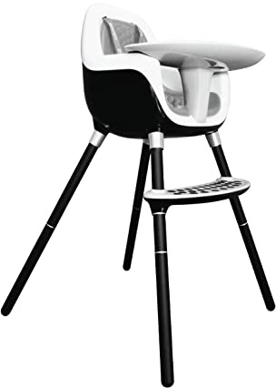 Bumbo No.5 Evolutionärer Hochstuhl, elegant, praktisch und vielseitig, einfache Montage, robust und leicht, (6-36 Monate), Schwarz