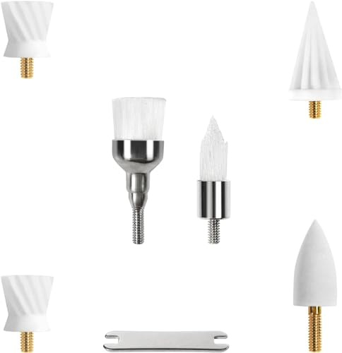 6 Tooth Polisher Replacement Brush Heads,Tooth Cleaning Replacement Set for Daily Tooth Cleaning,Whitening and Polishing for Electric Tooth Polishers