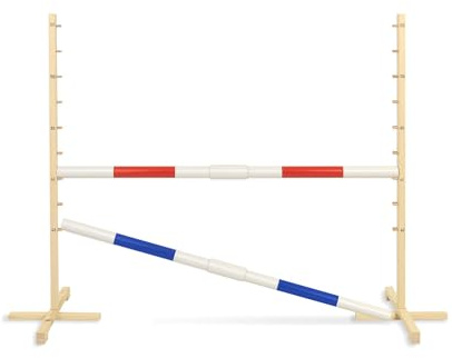 Jumping Obstacle for Hobby Horse 160cm with Two Beams 50mm – Red