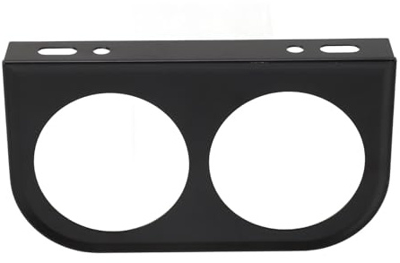 Support de Compteur de Voiture Panneau de Jauge à 2 Trous Support Manometre 52MM Tableau de Bord Universel en Métal pour Montage de Compteur de Voiture (Noire)