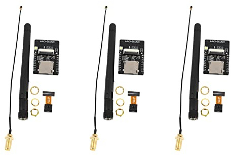 Hurromy 3 x ESP32-CAM ESP32-S Bluetooth-Karte WiFi OV2640 Kameramodul ohne 2 MP TF-Kartensteckplatz mit SMA IPEX 2,4 G Antenne für