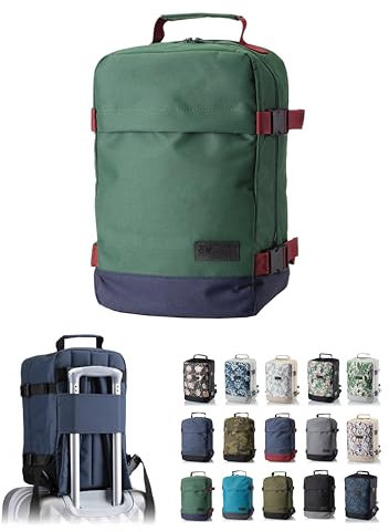 Handgepäck Rucksack für Ryanair Eurowings 40x20x25 40x30x20 [Handgepäckrucksack] Flugzeug Reisetasche Boardgepäck Bordcase Reiserucksack Kabinenkoffer Weekender (grün-blau, 40x20x25 cm 20L)