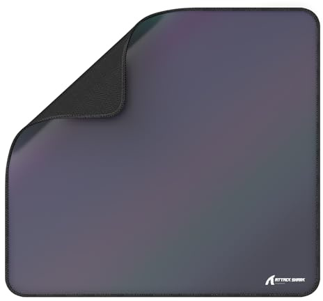 ATTACK SHARK CM03 Esports-Gaming-Mauspad, Großes Mauspad Mit Wasserabweisender Beschichtung, Stark Strukturierte, Glatte Bedienoberfläche, Haftende Unterseite, 450x400x4mm–Grau mit Farbverlauf