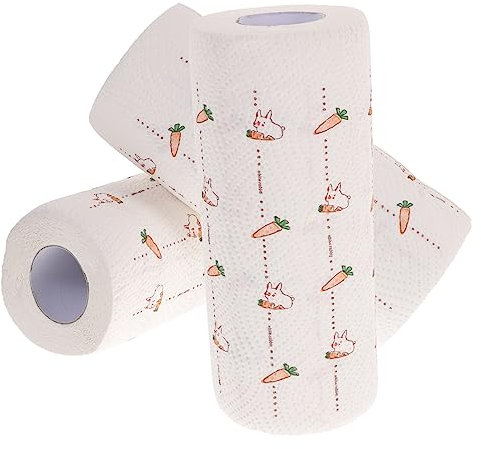 BCOATH 3rouleaux Papier Alimentaire Jetable Anti-graisse Avec Design Adorable Pour Cuisine Pour Essuyer Huile Et Salissures
