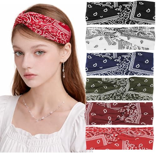 Annyswit 8 Stück Haarbänder Damen, Weiches & Elastisches Boho Haarband, Hochwertige Kopftücher für Damen, Bandana Geeignet für oga Sport Oder Als Gesichtswaschband (8 Farben)