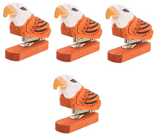 SEWACC 4 Stück Holz Hefter Mini Hefter Zum Aufhängen Schreibtisch Tischlandschaft Schreibtisch Mini Schreibtisch Leopard Bürobedarf Kleiner Büro Schreibtisch Bürobedarf
