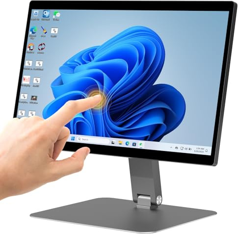 15.6 All-in-One Desktop Computers, FHD 180°Adjustable Touchscreen Win 11 Pro Industrial Tablet PC N5095 8GB RAM/128GB ROM, HDMI 2.0 WiFi 5 Bluetooth 5.0 for Office/Automation/Kiosk/Bar/Warehouse