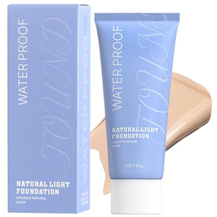 Fondazione liquida: correttore di trucco leggero di copertura, base di controllo 'olio a lunga durata | Finitura naturale a grandezza naturale con caratteristica opaca, viso impeccabile cosm