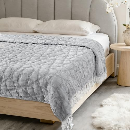 KOOTETA Cubrecama de Muselina de 150 x 200 cm, Manta Multifuncional Suave y mullida, amigable con la Piel, Transpirable y fácil de Lavar, Ideal como Manta para sofá o Manta para el hogar