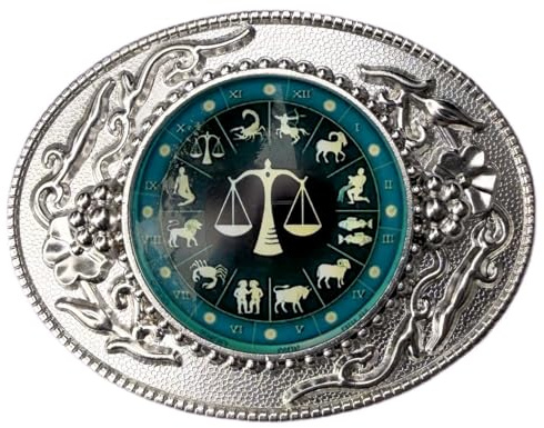 DRAGON DESIGNS TANSIDE LTD. Waage Sternzeichen Sternzeichen Horoskop Geburtszeichen Gürtelschnalle in Geschenkbox