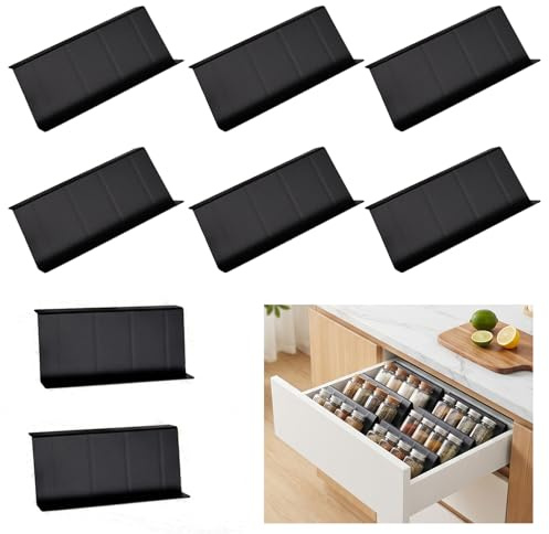 Kitnelw 8 Piezas Especiero Cajon Organizador Especieros para Cocina Cajon