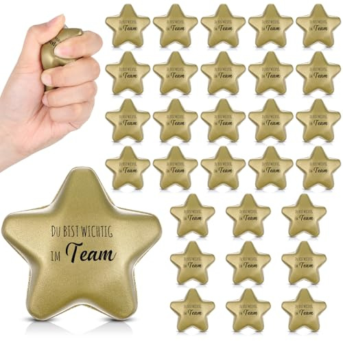 Otuuz Danke Geschenk, Du bist wichtig im Team, Dunkelgold, 40 Stück | Antistressbälle Set, Klein Stressabbau Bälle, Danke für Alles Geschenk, Mitarbeiter Erwachsene Büro, Mitgebsel Gastgeschenke