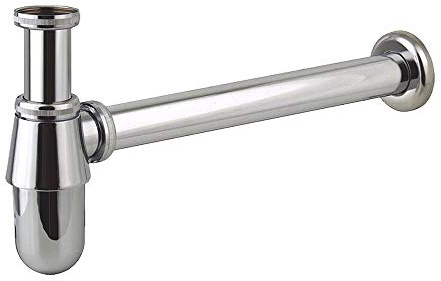 Kibath 182954 BOT Model Drain Siphon Sinks. Maximum self-Adjustable Height of 185 mm. Made of Brass with finishes Gloss Style. Original Spare Parts, Shiny Chrome, 1