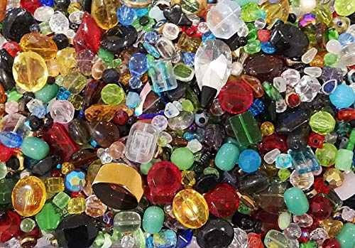 Perlin Glasperlen Kristall Crystal Perlen Mix Würfel Oval Rund Kugel Doppelkegel Bastelbedarf 500g