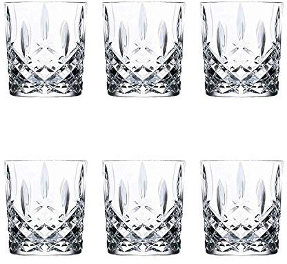 RCR 6X 340ml Crystal Glass Tumbler Glasses Orchestra Range DOF Cocktail Tumblers Glass Set - Gift Boxed - Made in Italy Crystal