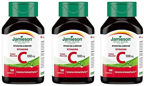 Vitamina C 1000 Timed Release 100 compresse - Jamieson (3 Confezioni da 100 Compresse)…