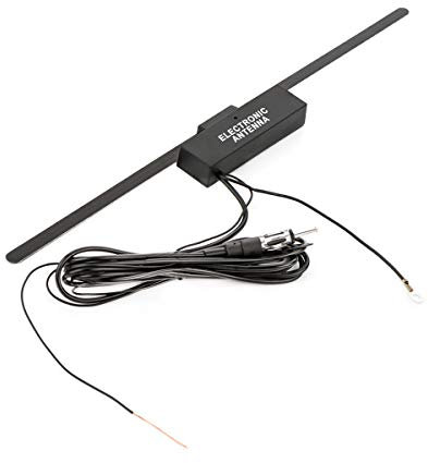 LST Klebeantenne Auto Radio AM FM Verstärker 12V Scheiben Antenne DIN Stecker