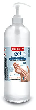 Flacon pompe de 1 litre - Gel Hydroalcoolique Purity 703 - Sans parfum