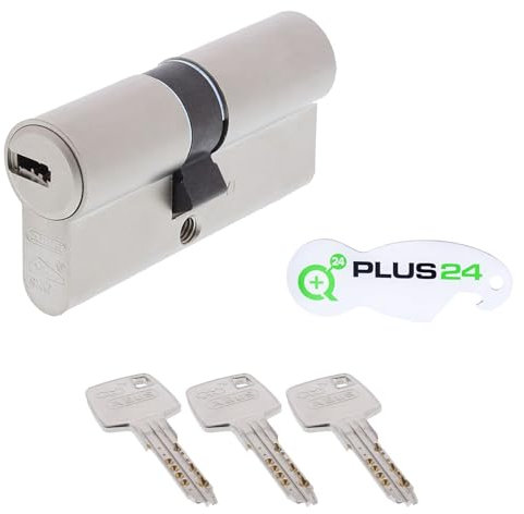 QPlus24 Set aus Schließzylinder EC660 30/35 verschiedenschliessend mit Sicherungskarte, 3 Schlüssel und QPlus24 Einkaufswagenlöser
