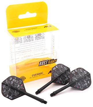 CUESOUL ROST Integrated Dart Shaft Shafts and Dart Flights Standard Shape, Set of 3 pcs