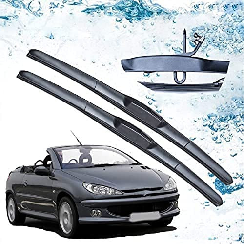 Scheibenwischer für Peugeot 206 206+ 206sw 206cc 2001-2006 Zubehör Auto Frontscheibenwischerblätter Bürsten UJ Hook 2002 2003 2004 2005