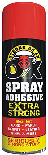 Spray Adhesive, 500ml Extra Strong Glue Multipurpose Contact Carpet, Paper, Fabric, Tiles, Leather, Textiles (1)