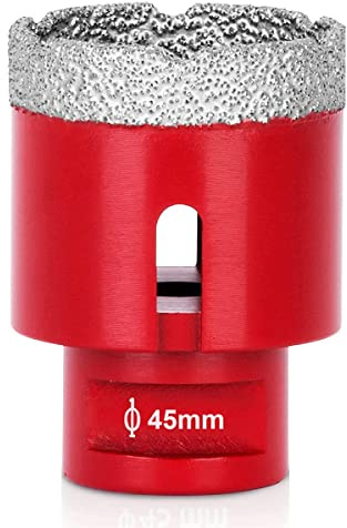 Diamond Coated Vacuum Brazed Core Hole Saws ø 45mm M14 Dry & Wet Drill Bits Porcelain/Glass/Tile/Granite/Marble Brick Hollow Hole Drilling Cutter Universal Tool