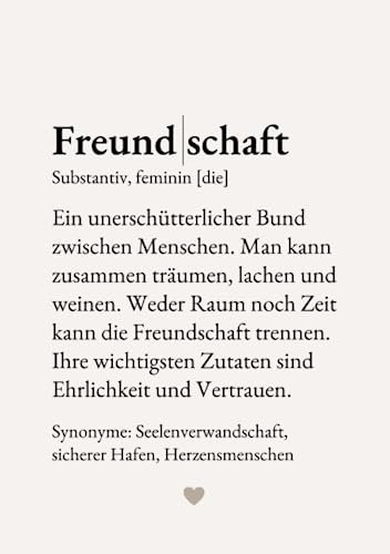 Notizbuch Freundschaft: A5 | Gepunktetes Papier | 150 Seiten | Geschenk, Dankeschön, Mitbringsel | Perfekter Begleiter für Unterwegs