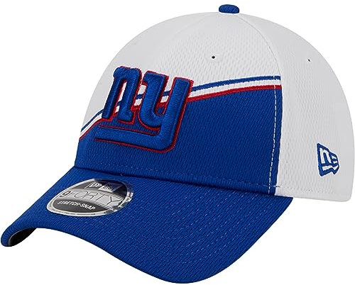 New Era NFL amerikansk fotboll – hatt basebollkeps sidolinje 2023 – 9Forty snapback – laglogotyp och namn, 940SS-Giants-Vit-Blå-#31739, en storlek