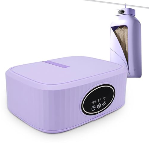 Sèche-linge suspendu avec minuterie, sèche-linge pliable 600 W, mini-sèche-linge pour vêtements, sous-vêtements, chaussettes, sèche-linge compact multifonctionnel pour les voyages, appartements