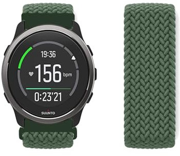 LXURY Nylon Armbänder für Suunto 9 Peak/ 9 Peak Pro/ 5 Peak Armband Elastisches Geflochtenes Solo Loop Sport Ersatzarmband Kompatibel mit Suunto 9 Peak/ 5 Peak Uhrenarmband für Damen Herren (S,8)
