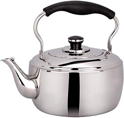 Silbato para tetera de 4L, cocina de inducción de acero inoxidable 304, estufa de Gas, cocina, hervidor con sonido para el hogar, pesa rusa DF