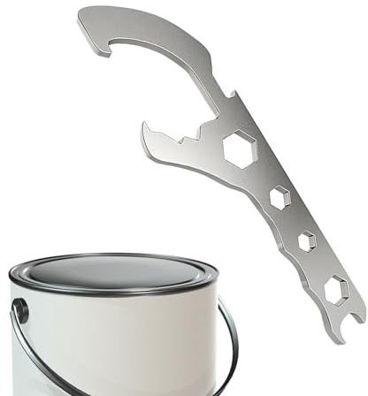 Wectirc Paint Can Opener Tool, Bucket Lid Lifter Remover Wrench Tool, Stainless Steel Paint Can Lid Opener Bucket Lid Lifter Remover Wrench Tool Remover for Home Industrial Use