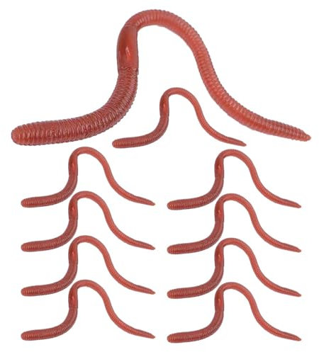 Ghjkldha Faux Ver De Terre, Jouet De Tour De De Terre en Caoutchouc, Faux De Terre Extensibles, Accessoires Effrayants De Faux en Caoutchouc Extensible, Décorations d'halloween Polyvalentes