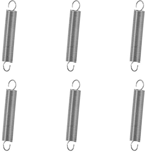 GUNGY Zugfedern mit Haken Edelstahl Zugfeder Spannfeder 25mm Außendurchmesser 4mm Drahtdurchmesser 0,4 mm Hakenwinkel 90 Grad Maximale Zugkraft 0,3kg 0,4x4x25mm 20 Stück