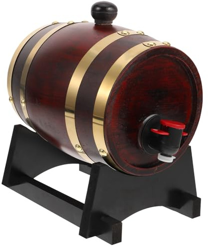 ABOOFAN Barril De Vino Tinto De Madera 3l Decoración De Bar Ideal para Envejecimiento