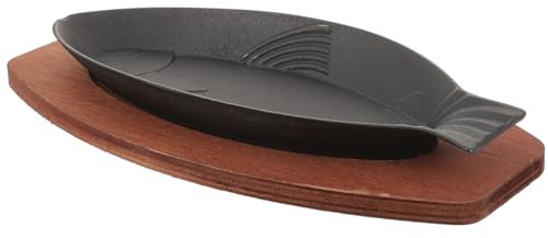 Cabilock Sartén Para Parrilla Forma De Pez Resistente Al Desgaste Para Cocinar Pescado y Carne Para Barbacoas Al Aire y Comidas Casa