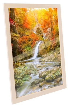 Generisch Bilderrahmen 50x70 cm Holzfarbe MDF-Rahmen, Posterrahmen Fotorahmen mit Acrylglas, Dekorahmen für Bilder, Fotos, Puzzles, Plakate und Poster