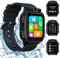 AstraMinds Smartwatch Kinder, 4G Smartwatch Kinder mit GPS und Telefon, IP67 wasserdichte Anrufen Kinderuhr Mit WiFi, Videoanruf, SOS, Wecker, Kinderuhr Mädchen Junge 3–12 Jahren (Schwarz)