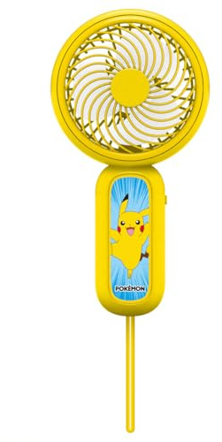 OTL Technologies Pikachu Mini ventilateur à main avec batterie rechargeable, jaune