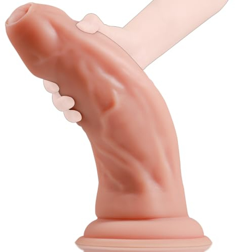 Dildo Anal XXL Réaliste 25 cm, 6,8 cm D'Épaisseur Godemichet avec Prépuce
