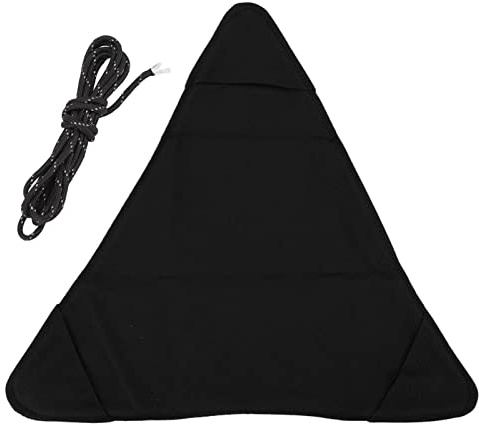 AKLOSIPY Bärbar Hopfällbar Triangelduk | Campingsits i Canvas för Utomhusaktiviteter, Fiske och Vandring - Military Green (Svart)