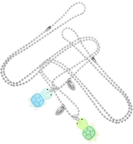 VILLCASE Magnetic Heart Turtle Pendant Necklace Glow in the Dark Couples Jewelry Romantic Valentine’S Day Gift for Women and Men