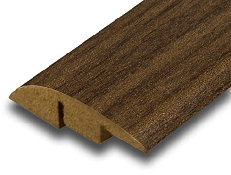 Universal Moudlings Laminate & Wood Flooring Ramp Reducer MDF Threshold Strip Edge Profile Door Strip Trim (Walnut)